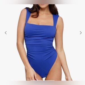 popilush Square-Neck shapewear incorporated, in Royal Blue size XXL new no tag